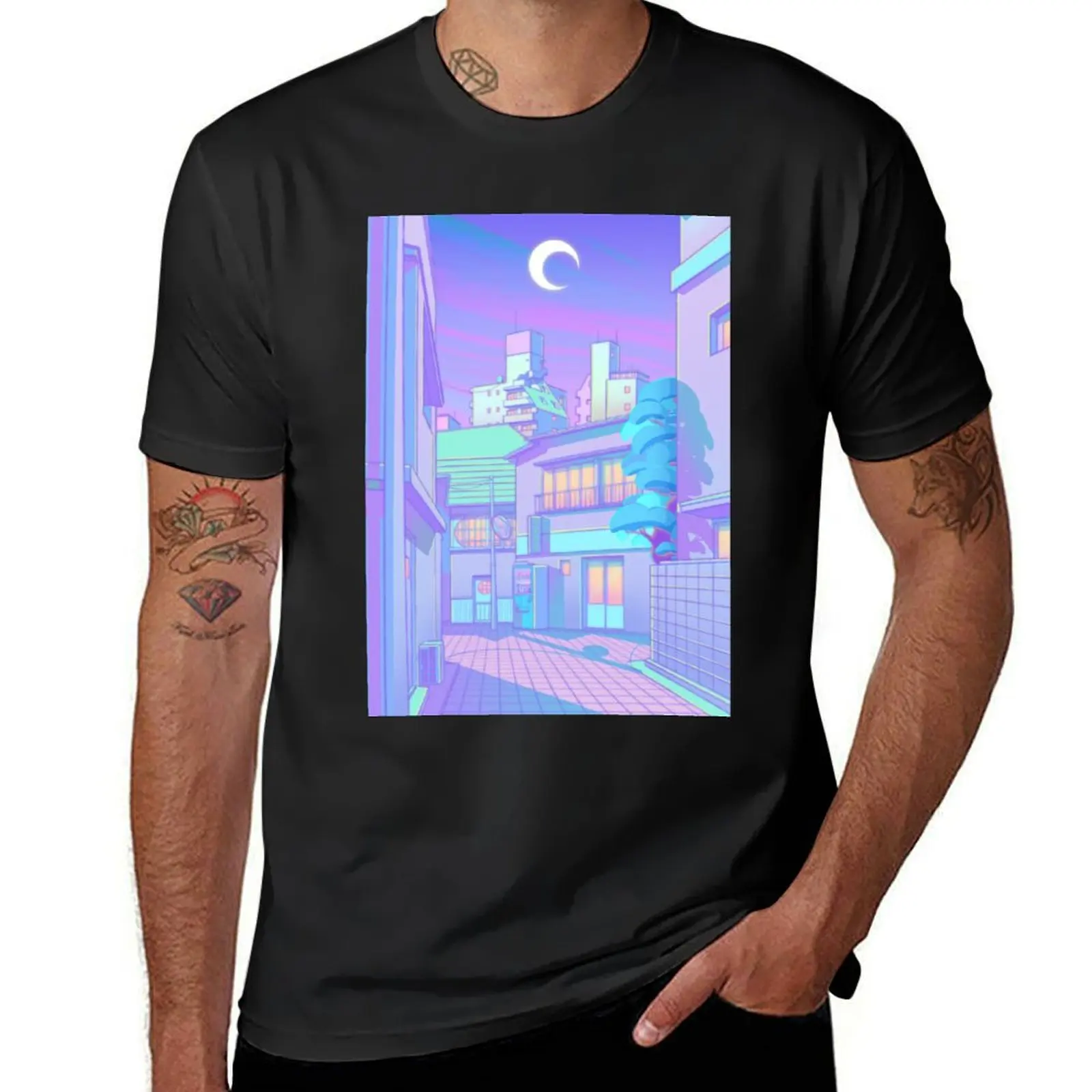 Night in Utopia T-Shirt sweat anime clothes aesthetic clothes customizeds fitted t shirts for men