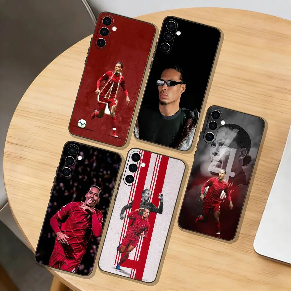 

f-FOOTBALL V-Virgil van D-Dijk Phone Case For Samsung Galaxy A73,A72,A71,A70,A53,A52,A51,Others Soft Black Cover