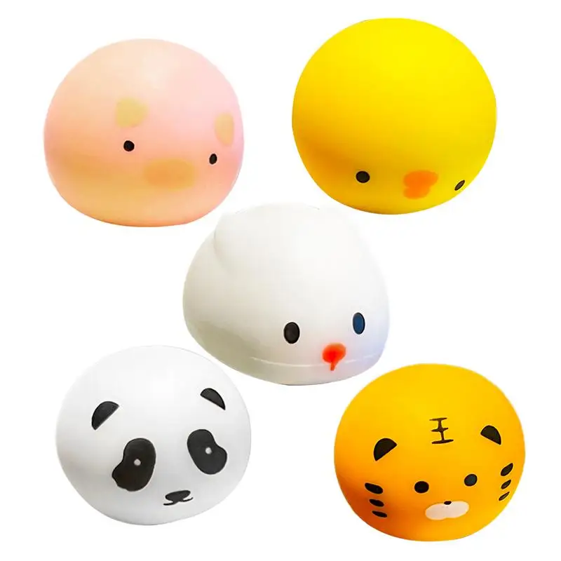 

Adults Squeeze Toy 5pcs Relaxing Squeeze Toy Slow Rebound Animal Figures Party Favor Gags Children Miniature Novelty Toys For