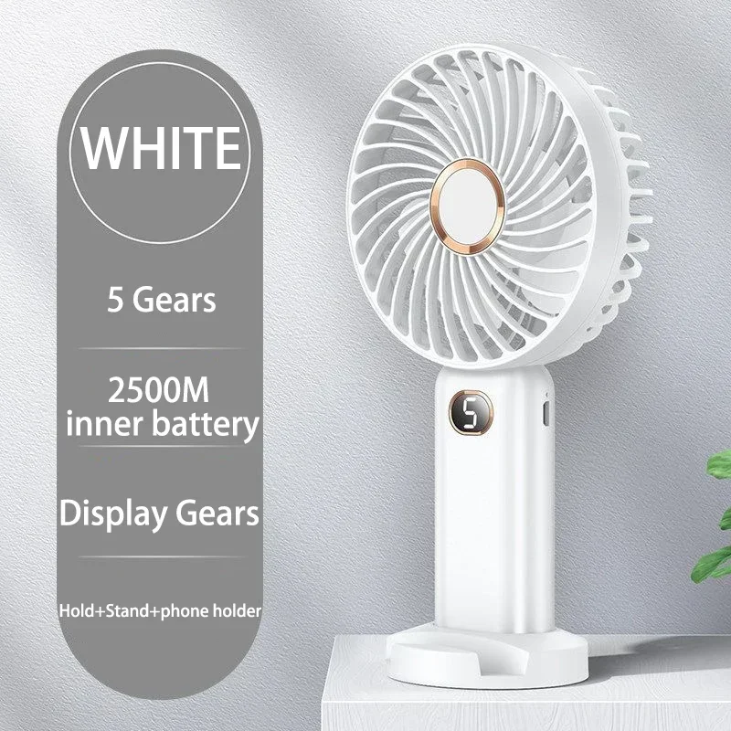F11 Mini USB พัดลมสีดําพร้อมแบตเตอรี่แบบชาร์จไฟได้พัดลมมือถือสําหรับการเดินทางพัดลมพกพาขนาดเล็กพร้อมที่วางโทรศัพท์