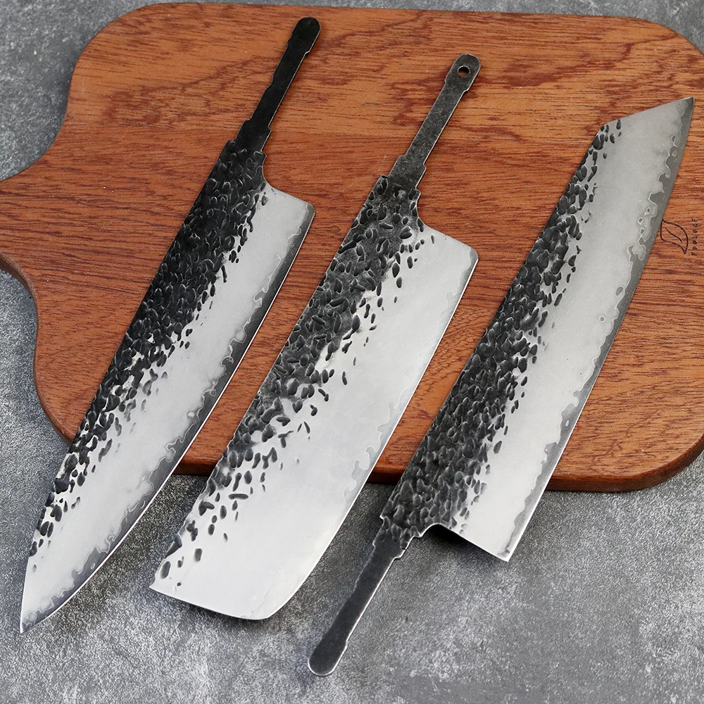 JUMCSONG-cuchillo de cocina hecho a mano con hoja de acero, accesorio de Chef de acero inoxidable con alto contenido de carbono, Santoku