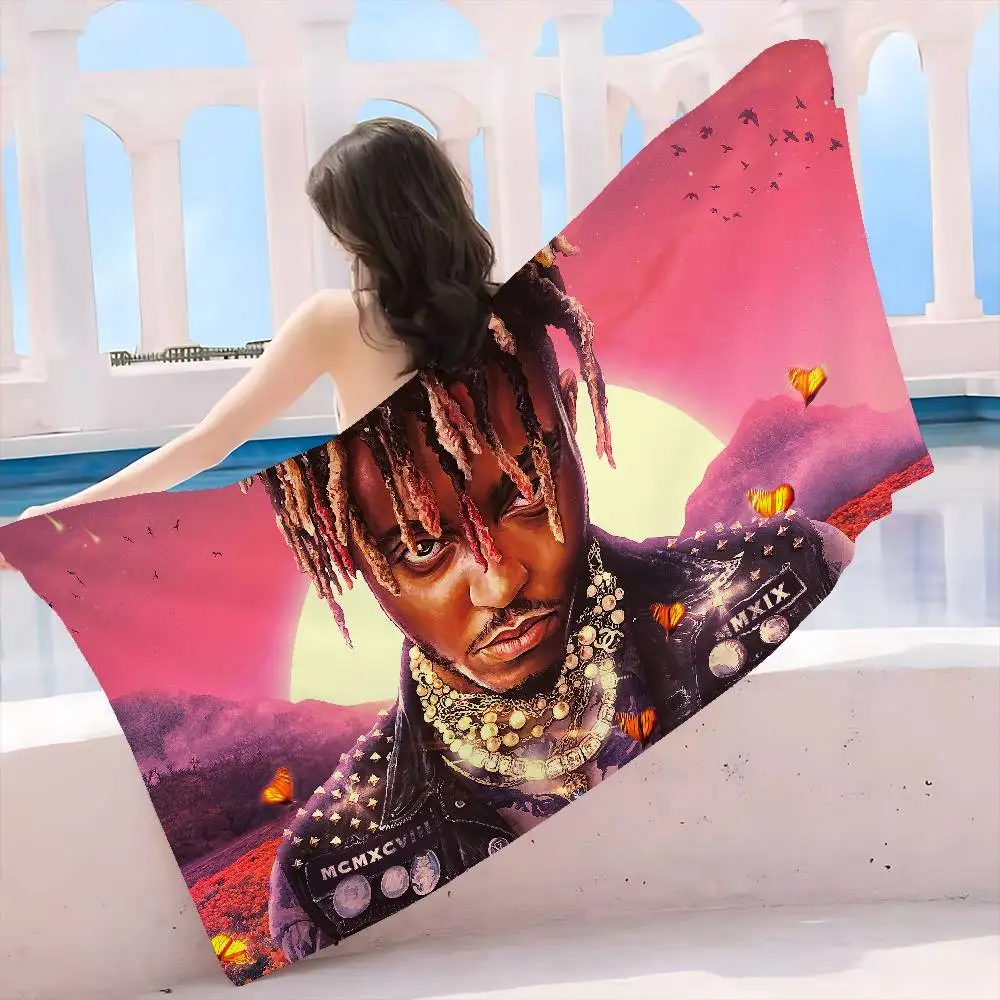 J-Juice W-Wrld Rapper Beach Towel Colorful Bath Towels for Girl Microfiber Quick Dry Custom Sand Free Beach Yoga Spa Gym Pool