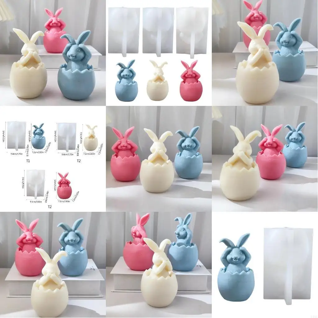 

R3MC Homemade Bunny Mold DIY Plaster Mold Home Ornament Resin Art