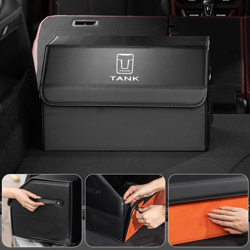 Car Trunk Boot Organiser Storage Folding Large Capacity Storage Box For Great Wall GWM WEY Tank 300 500 Tank300 Tank500