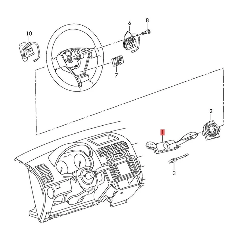 Car Steering Column Switch Assy 6Q0953513AG For VW SKODA Fabia II 2006-2015 Roomster Steering Combination Switch Replacement