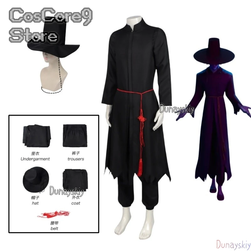 

Anime Kpop Boy Group Saja Boys Jinu Cosplay Costume KPOP Demon Korea Idol Black Robes Outfit Halloween Disguise for Adult Outfit