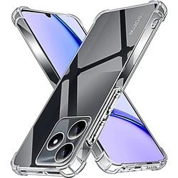 C53 Clear Phone Case for Realme C55 C33 2023 C30 C35 C30s C3 C11 2021 C25y Soft TPU Cover Ultra Thin Shockproof Back Phone Capas