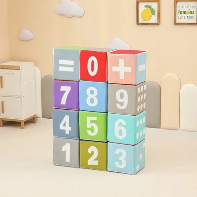 Baby Soft Building Blocks Educational Toys Multicolor Baby Soft Play Square Foam Cubes Indoor