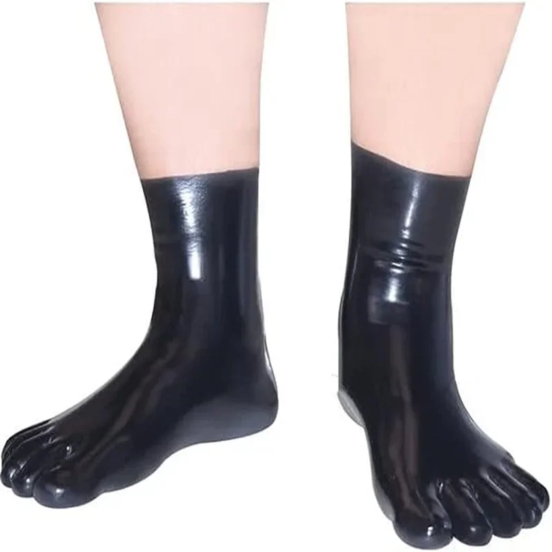 Latex Stocking 5 Toes Socks Sexy Seamless Cosplay Sock Fetish