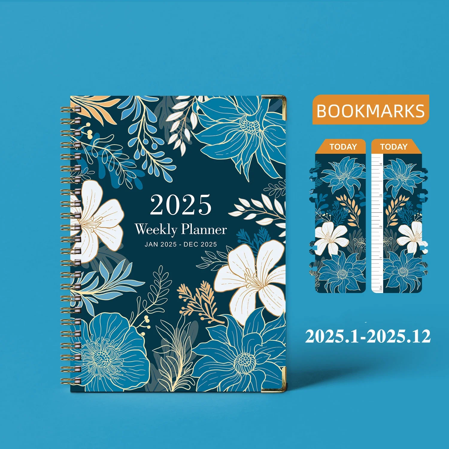 2025 Planejador Semanal Inglês Agenda A5 PLANNER Coil Notebook