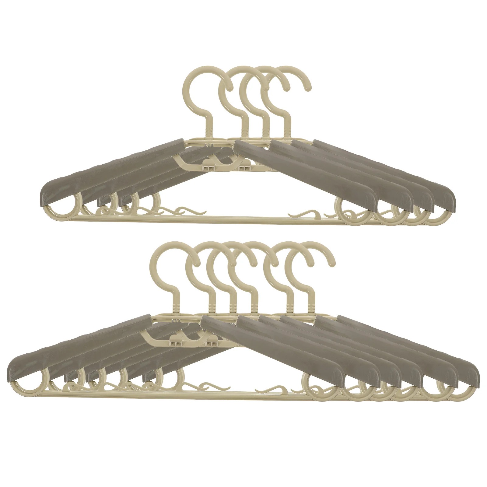 

10Pcs Heavy Duty Plastic Hangers No Shoulder Bump for Wardrobe Space Maximization Extra Wide Hangers Laundry Drying Rack