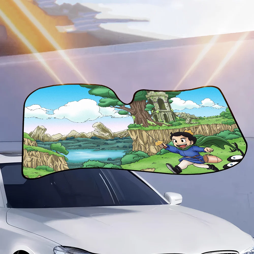 أنيمي تصنيف الملوك مظلة السيارات الظل الشمس حامي الزجاج الأمامي قناع غطاء طوي سيارة الطفل قابل للسحب حماية من الأشعة فوق البنفسجية