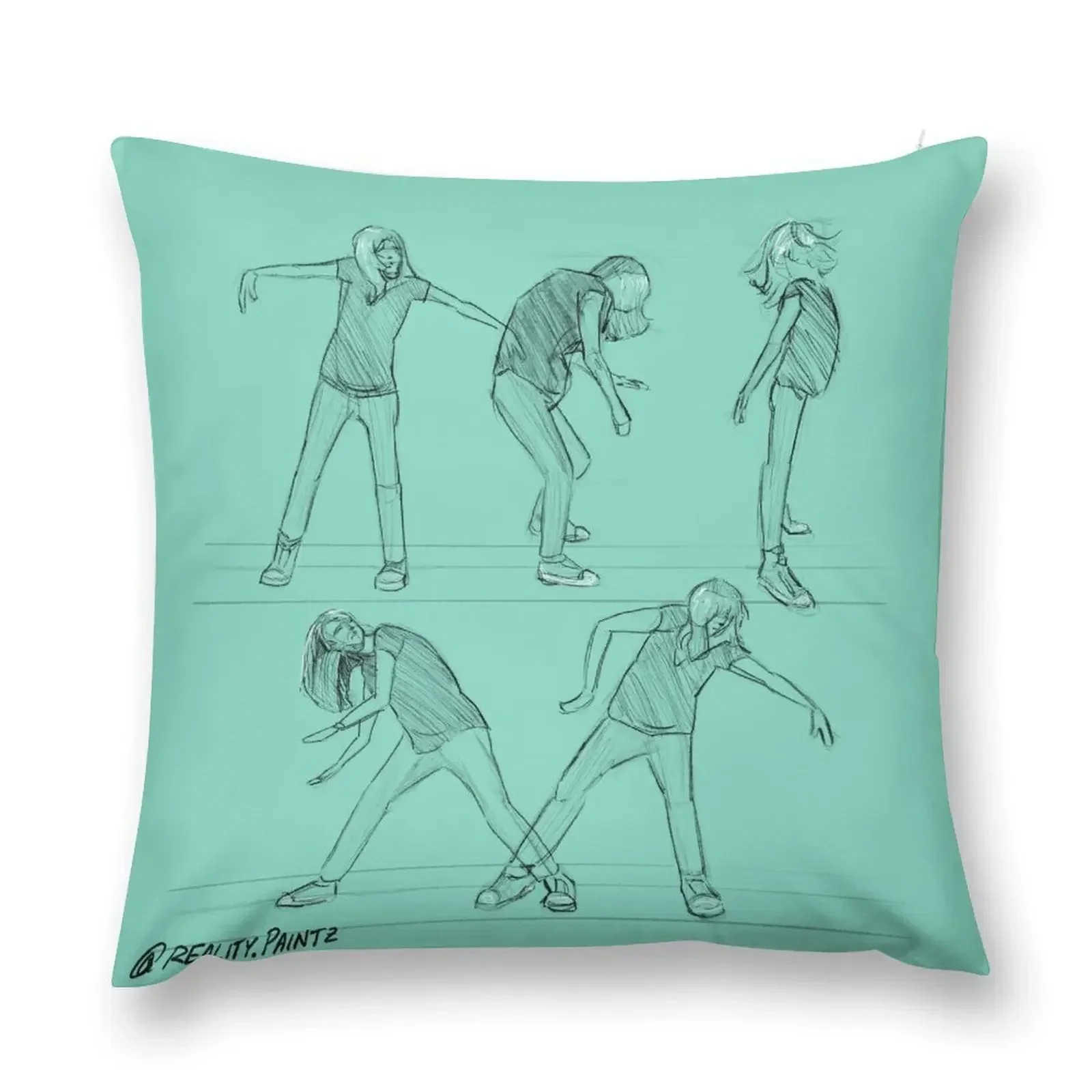 

Dee Dancing Montage -It’s Always Sunny Drawing Throw Pillow bed pillows Sofas Covers pillow