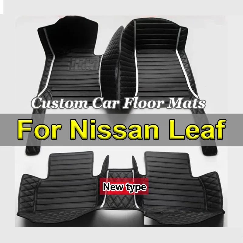 Floor Mats For Nissan Leaf ZE0 AZE0 2011~2017 Dirt-resistant Car Mats luxury Leather Mat Anti-dirt Pad Car Accessories Interior