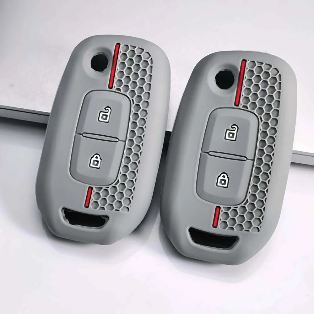 Silicone Key Case Car Key Cover for Renault Kwid 2023 Trafic Clio Kadjar Clio 5 Captur Arkana Sandero Stepway Logan Twingo