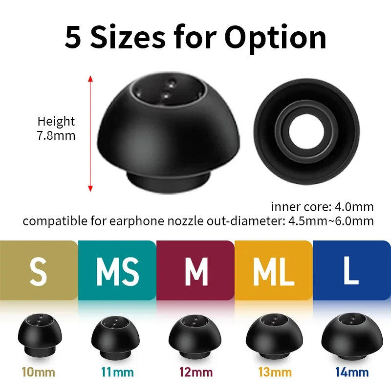 JVC FX11 JVC Spiral Dot Eartips JVC EP FX11 Inear Ear Tips Sennheiser Eartips Silicone Tips Earbuds Earphones Silicone Caps view 4