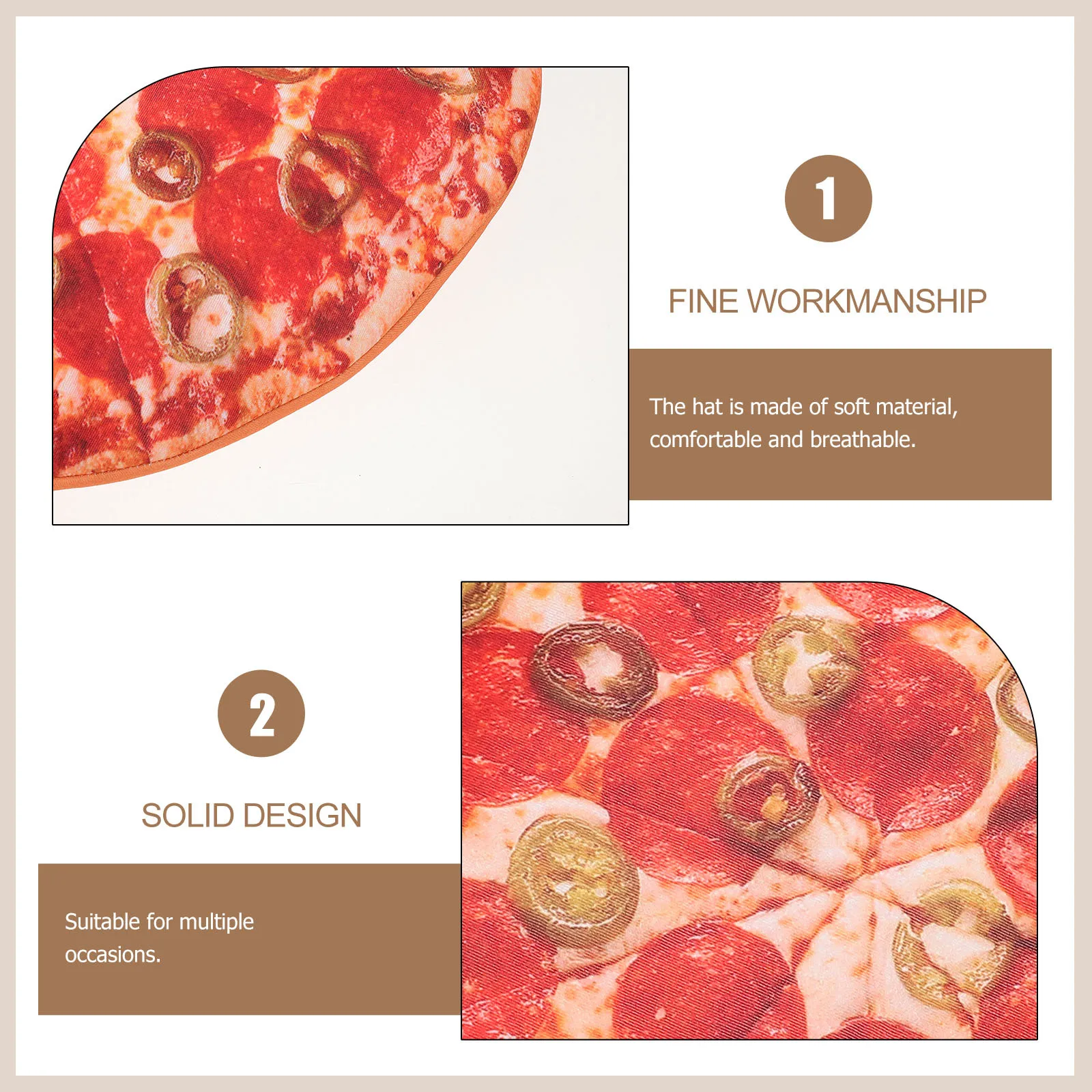 

Pizza Hat Novelty Headwear Funny Cosplay Costume Adult Carnival Party Hat Birthday Festival Wear Cartoon Pizza Prop