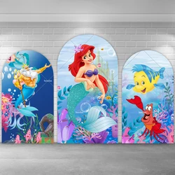 Little Mermaid Ariel Chiara Arch Backdrop Cover Under The Sea Bubble Coral Girls Baby Shower Birthday Party Arched Wall Banner