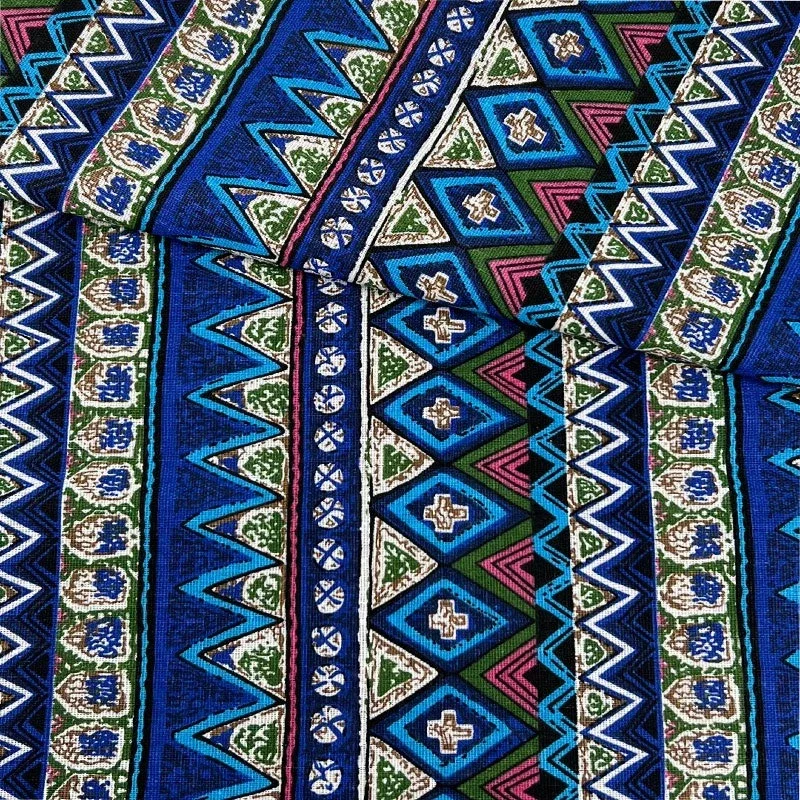 

Хлопково-льняная ткань в этническом стиле, декоративный материал для DIY скатерти, занавеска, диван, наволочка, домашний текстиль, ткань