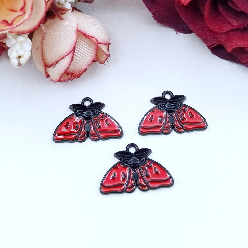 15pcs 20*13mm Zinc Alloy Moon Moth Charms Pendant Designer Charms Fit Jewelry Making DIY Jewelry Findings