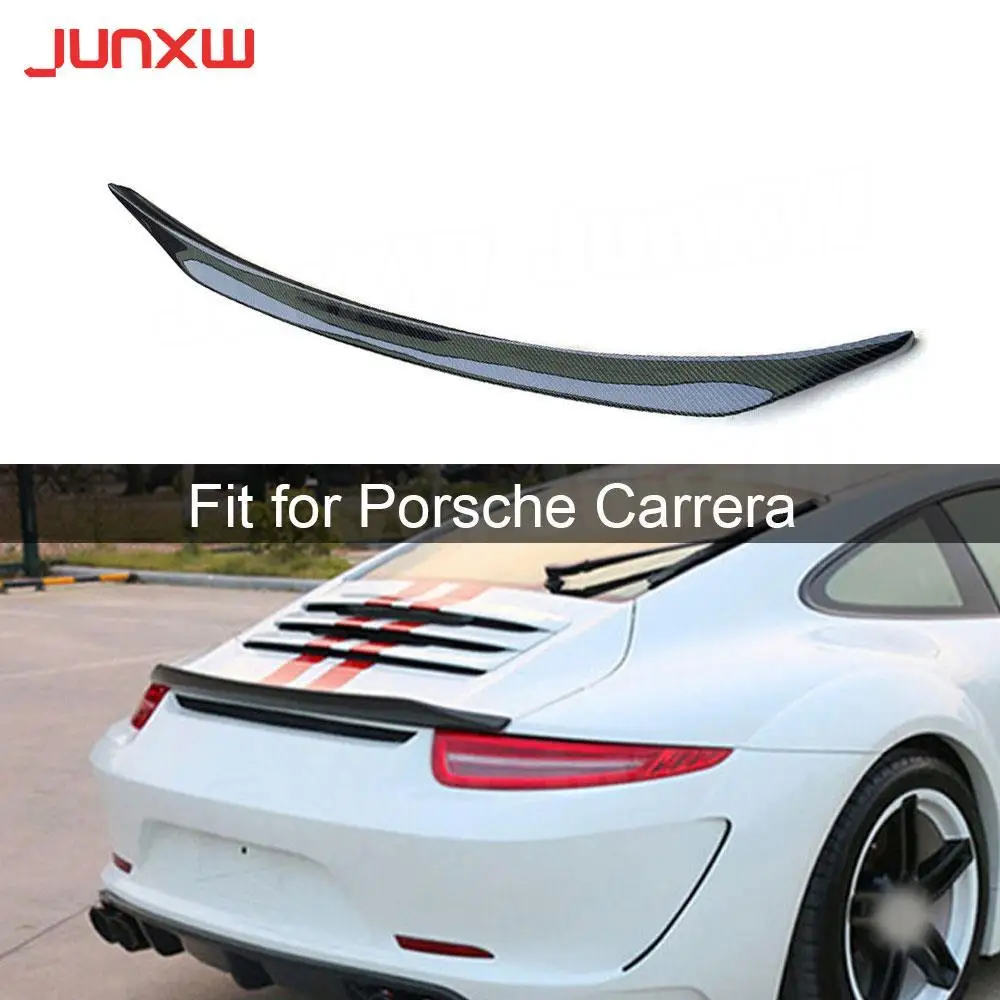 For 911 Carbon Fiber Car Rear Trunk Spoiler Wings For Porsche Carrera 911 991 2012 2013 2014 2015 VRS 911 V-RT Style FRP