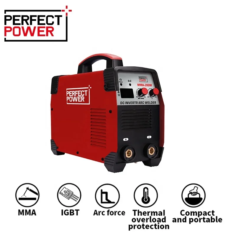 PERFECT POWER In Stock 220A Manual Metal Arc Welder Portable Welding Machine MMA-200M Inverter Welding Machine 220V 200A