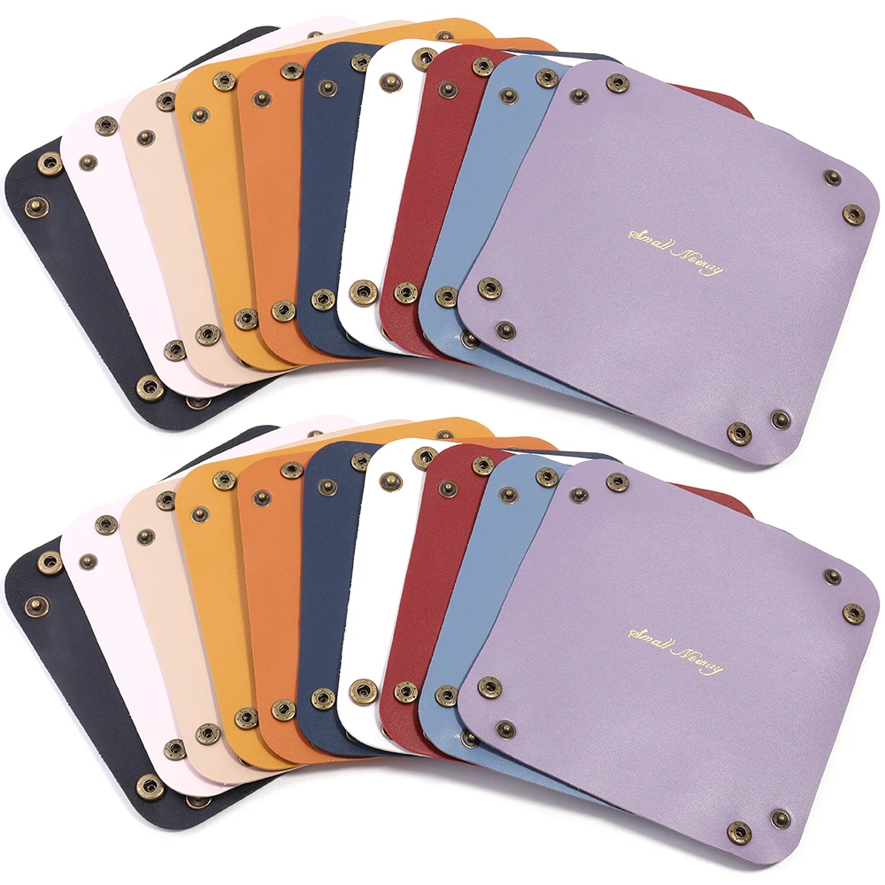 

1Pc Nordic PU Leather Storage Box Desktop Storage Tray Jewelry Cosmetic Key Stuff Storage Basket Folding Table Organizer Case