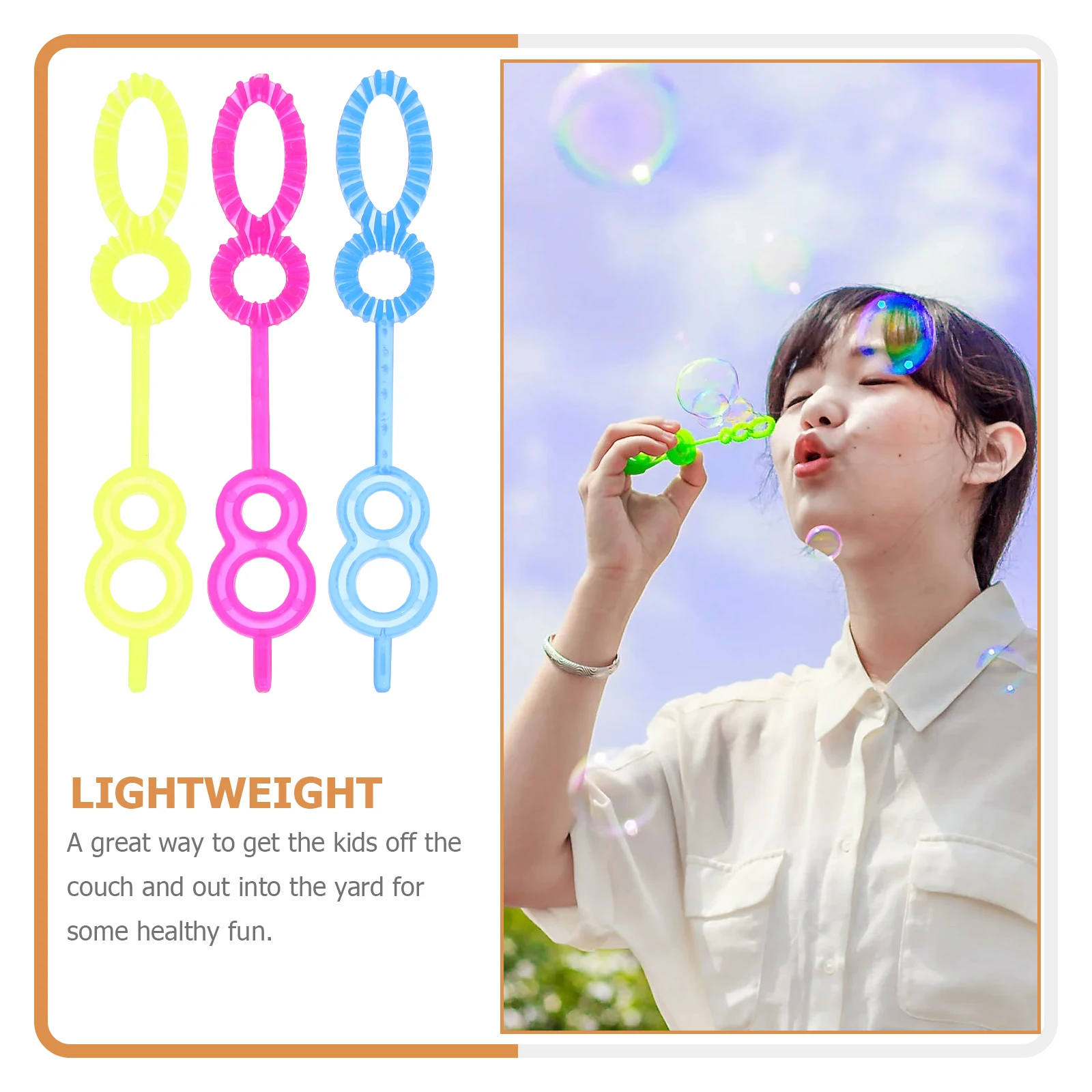 Set di soffianti per bambini in plastica da 100 pezzi per bambini Divertimento set di soffianti per bolle all'aperto Gioca a bolle Colore casuale