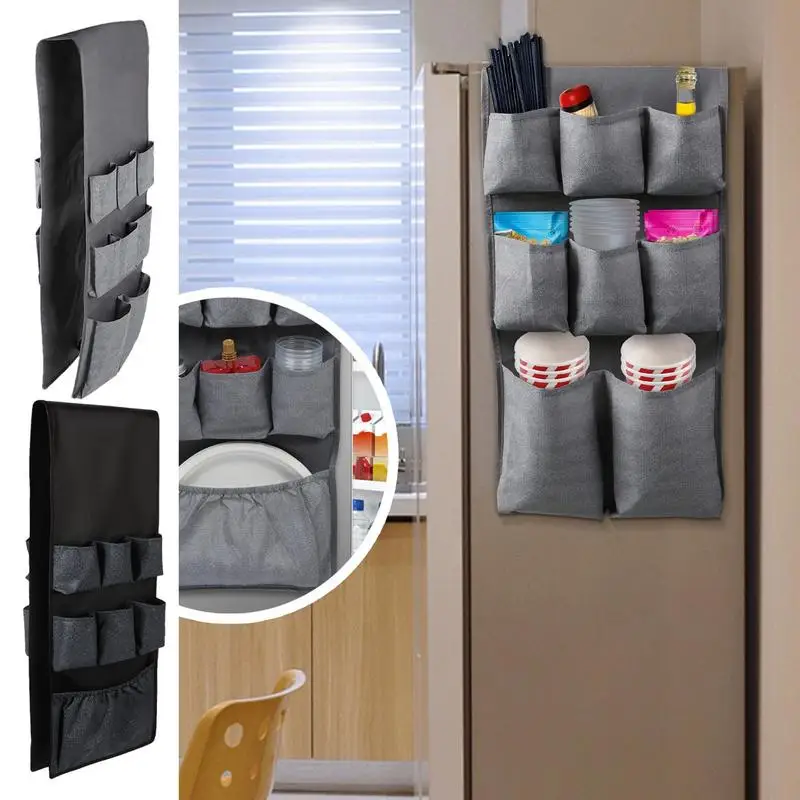 Dorm Over Fridge Organizer Fridge Caddy For School Dorm Fridge Caddy Organizer With 15 Pockets Fridge Storage Bag Flatware