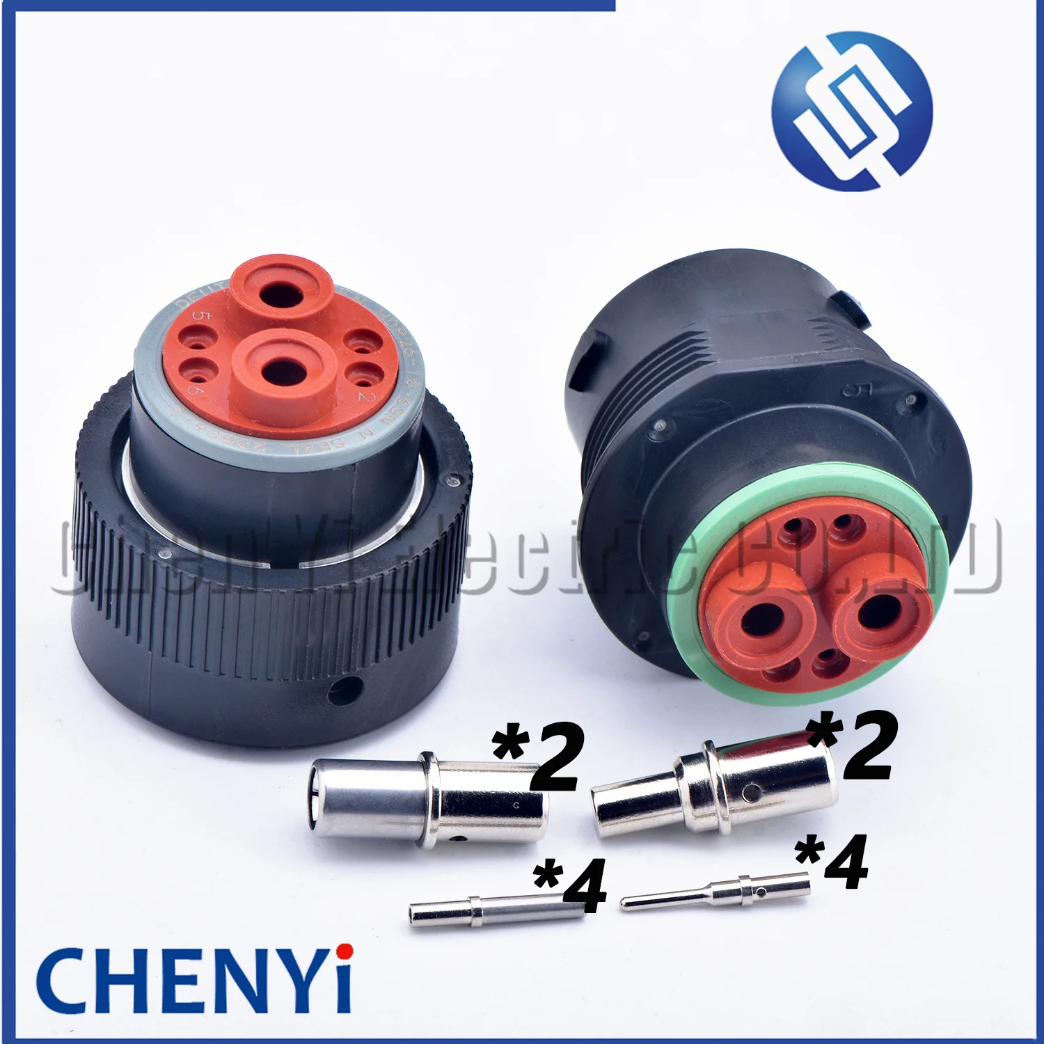 

6 Pin Deutsch Original USA TE connector HDP series 6 Cavities HDP26-18-6SN HDP24-18-6PN automotive waterproof plug With Terminal