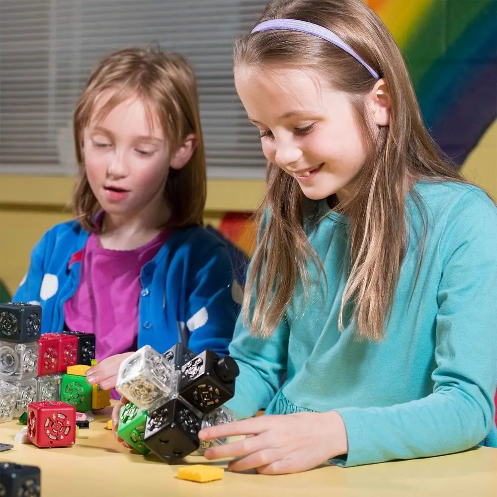 Home STEM Robot Kit: Modular Robotic Cube for Ages 4+ with Rotating Blocks