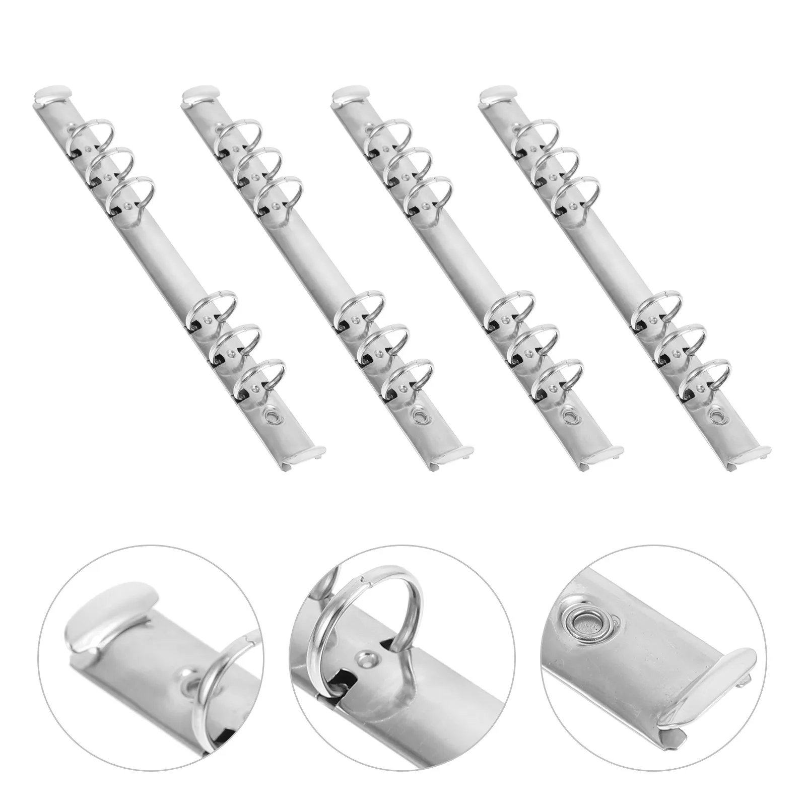 

4Pcs Loose Leaf Binder Segmented File Clip Creative Scrapbook School Office Ring Notebook Stationery Supplies Loose Leaf Binder
