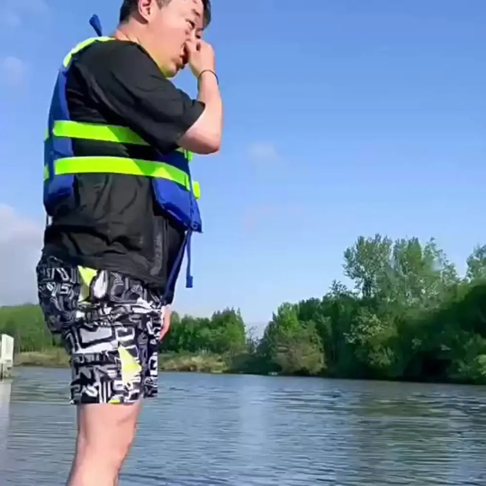 

Многоразовый спасательный жилет из нейлоновой ткани Оксфорд для плавания, красный спасательный жилет, куртка из полиэстера, защитный жилет для водных видов спорта