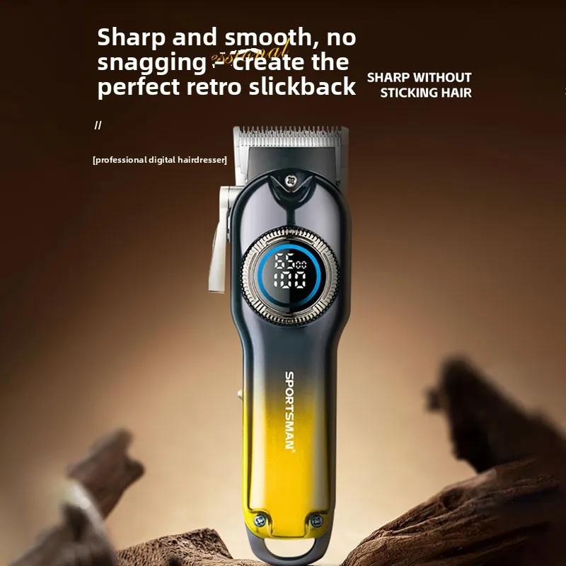 

Professional Hair Clipper for Men LCD Display Low Noise Cordless USB Interface Hair Cutting Machine Hair Trimmer