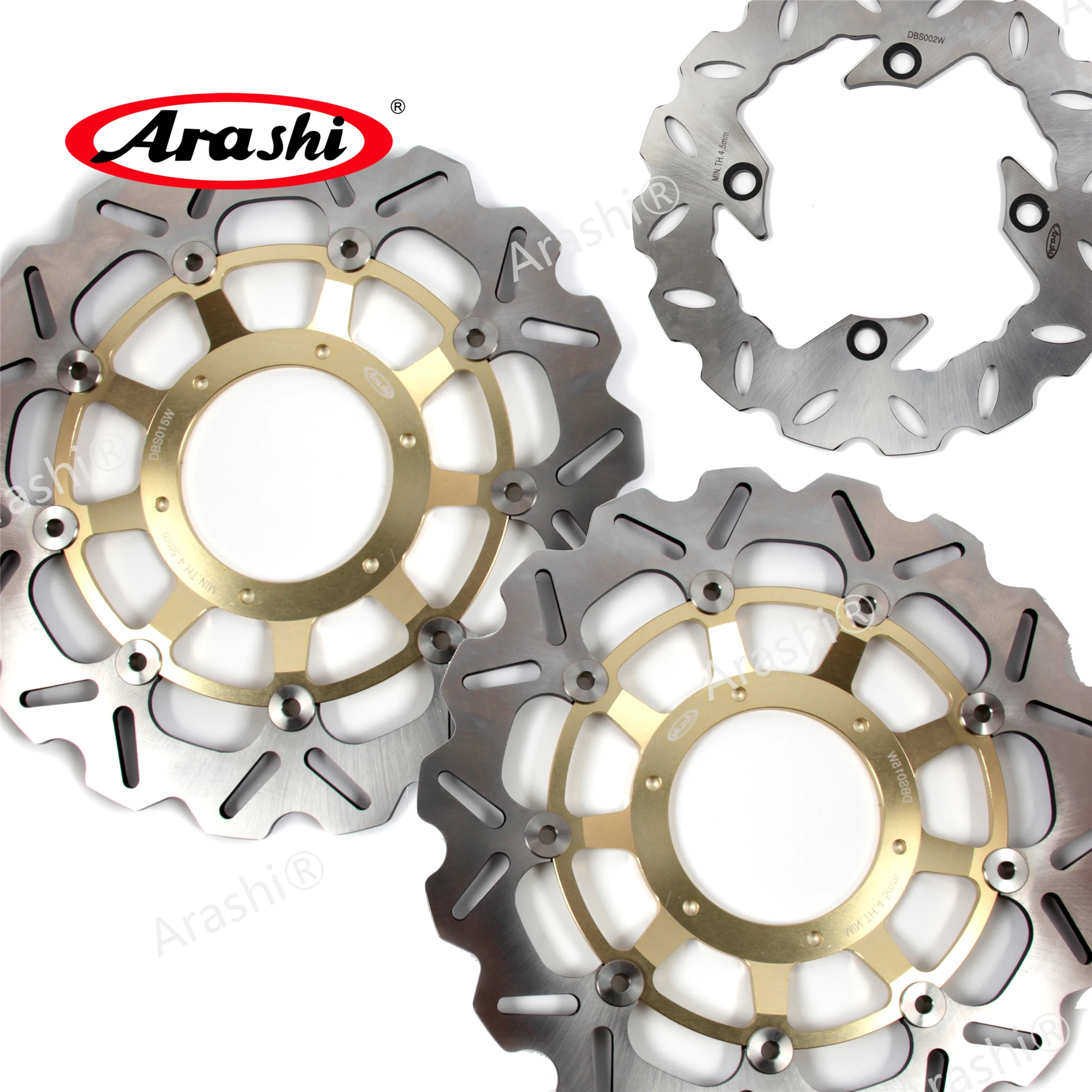 ARASHI CBR100RR CNC Aluminium Front Rear Brake Rotor Disc For HONDA CBR 1000 RR FIREBLADE SC57 CBR1000 2004 2005 Floating Disk