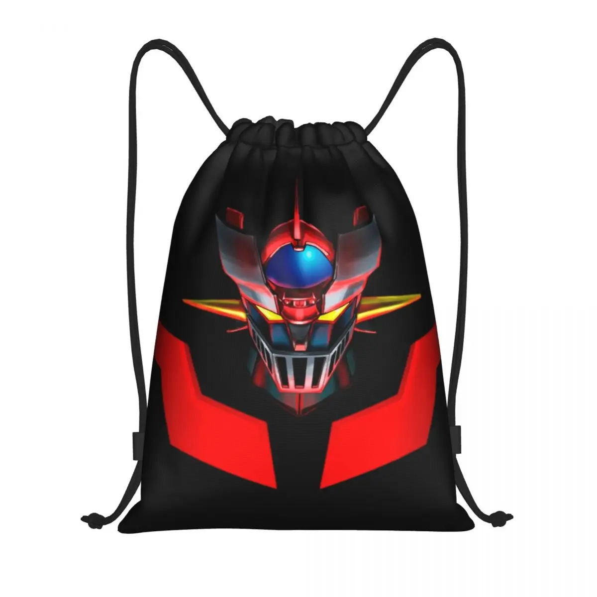 Custom Mazinger Z Mad Robot Drawstring Backpack Women Men Gym Sport Sackpack Portable Grendizer Anime Manga Shopping Bag Sack