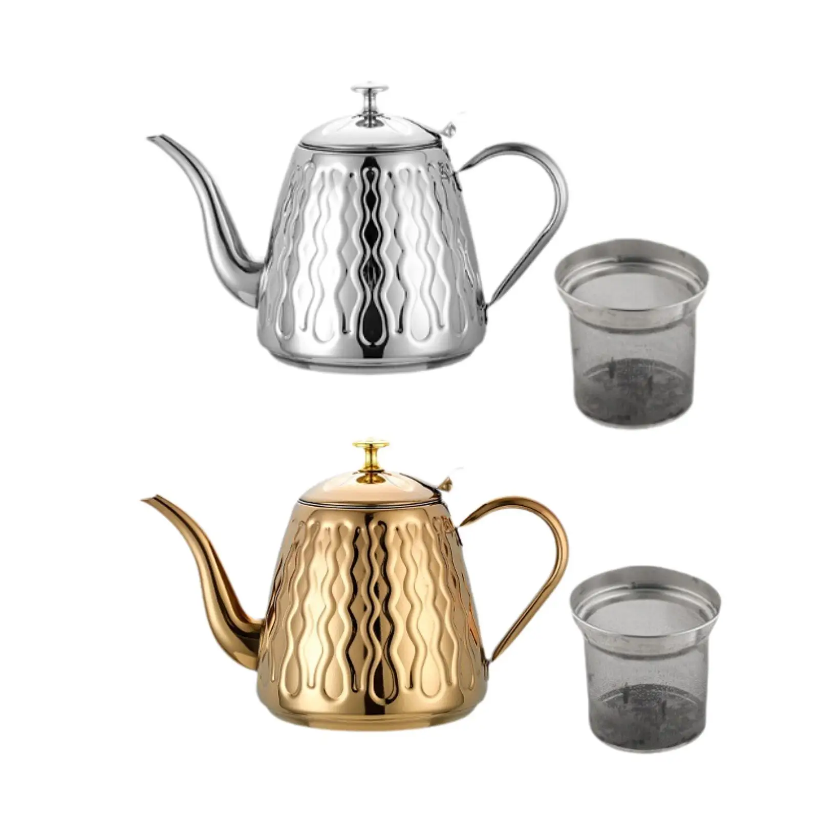 Stainless Steel Teapot Modern Boil Water Tableware 1.5L for Camping Electric Stovetops Electric Pottery Stoves Induction and Gas