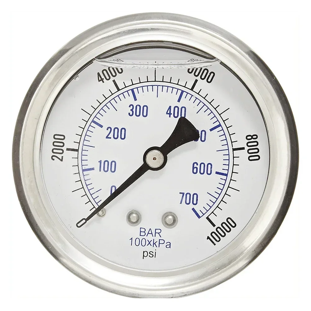 Metal Pressure Gauge for High Pressure Washer M14x15 Thread 0 700 Bar 10000 Psi High quality Manufacturing Process