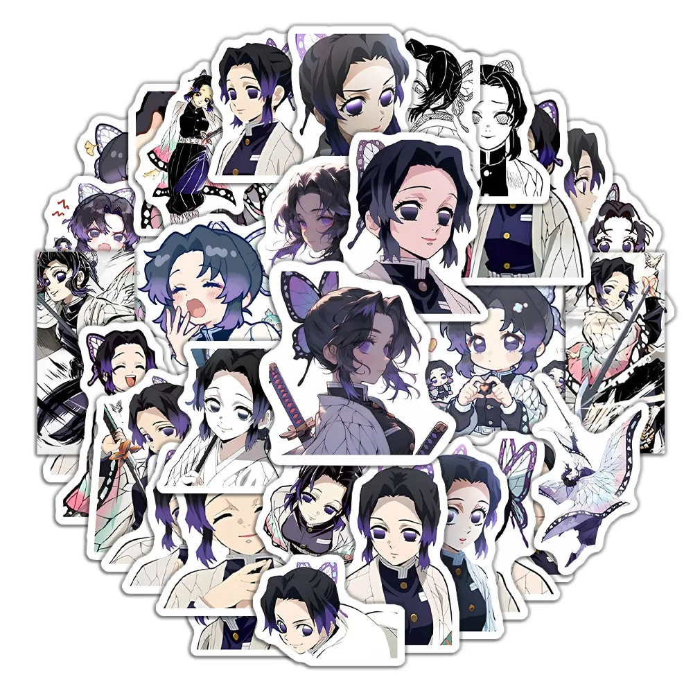 87pcs No Repeat Cartoon Anime Demon Slayer Stickers for Laptop Suitcase Skateboard Guitar Phone Cartoon Sticker Kid Gift Toys