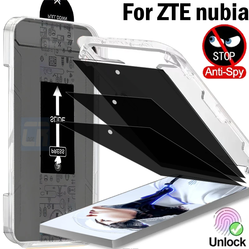 

1-3Pcs Dust Free Easy Installation Kit Privacy Tempered Glass for ZTE nubia Redmagic 11 Pro+ Screen Protector Unlock glass