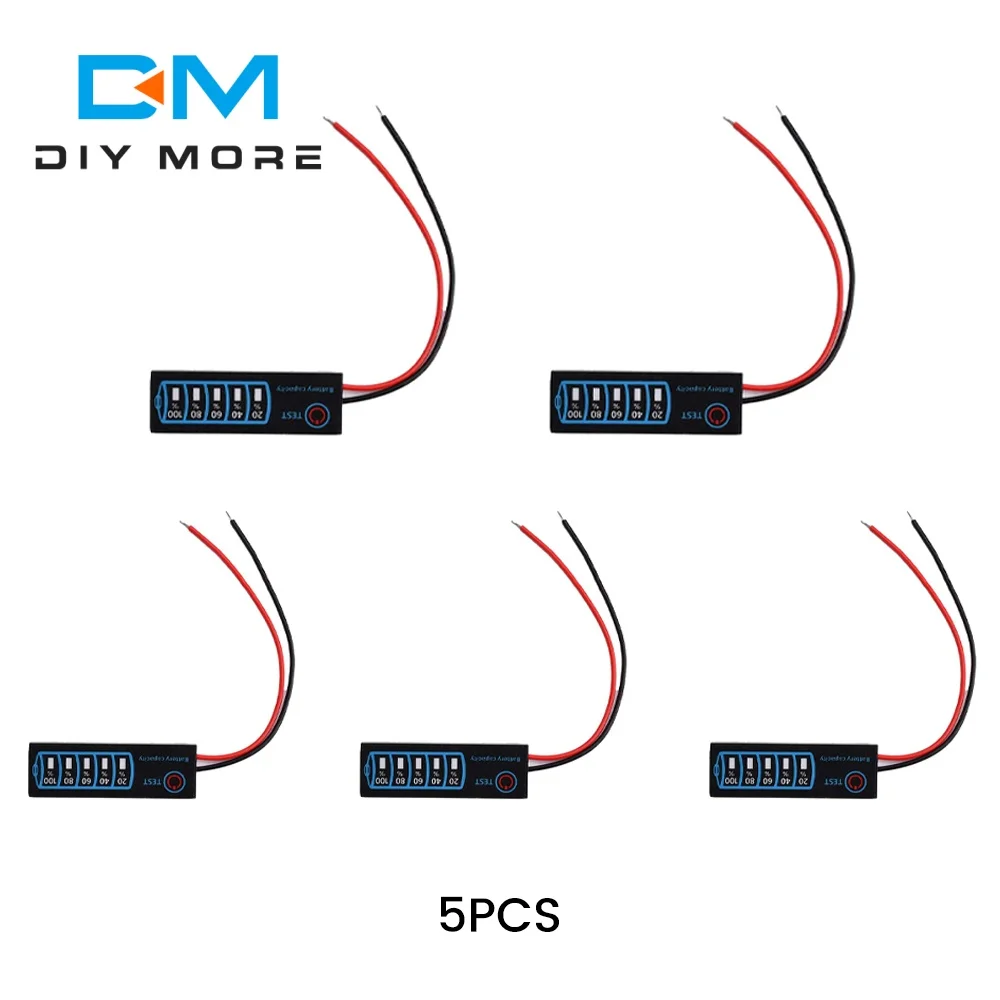 1/5 個 3S バッテリー充電インジケーターリン酸鉄リチウムバッテリーレベルテスター LED インジケーターライト電源表示モジュール付き