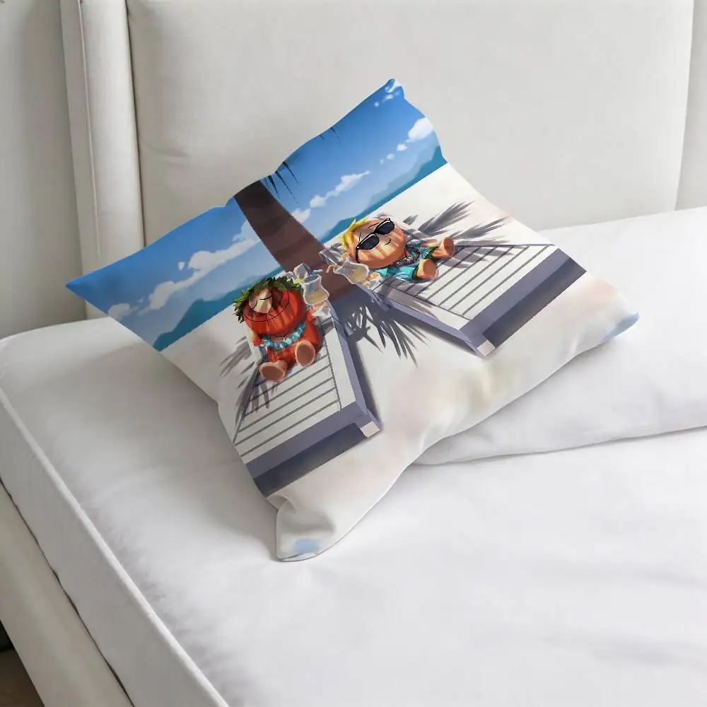 Kyle Stan S-South P-Park Decorative Square Pillow Cover Modern Cushion Case for Living Room Bedroom