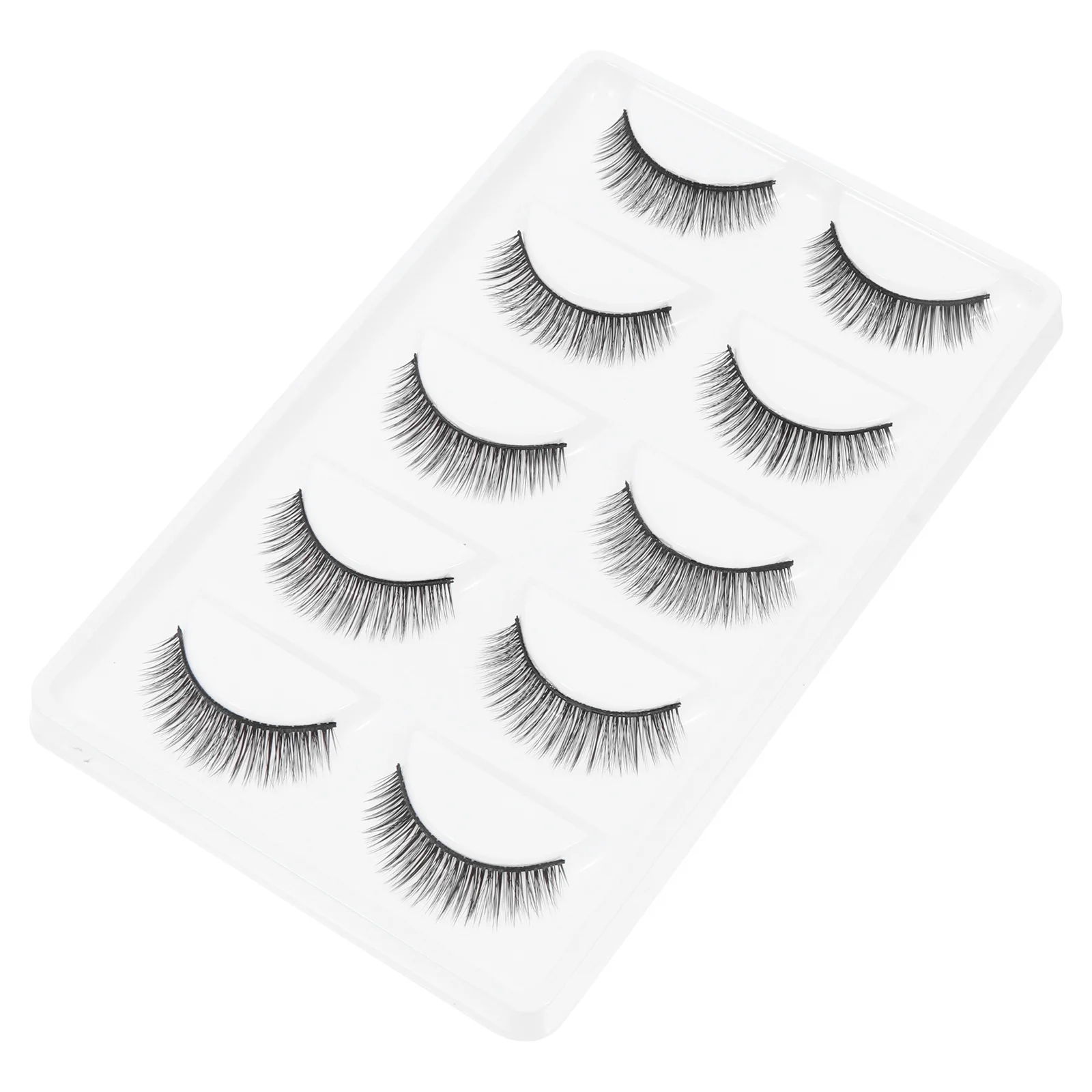 5 Par Wielorazowych Sztucznych Rzęs z Włókna Syntetycznego, Naturalny Wygląd, Gęste, Kręcone Sztuczne Rzęsy do Makijażu, Przedłużanie Rzęs na Imprezę, Ślub