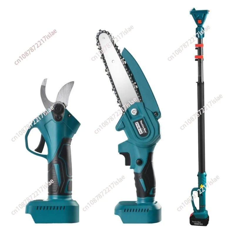 

Portable 3-piece Set, Rechargeable Lithium Battery Powered Cordless Chainsaw, Pruning Saw, Garden Gardening and Pruning