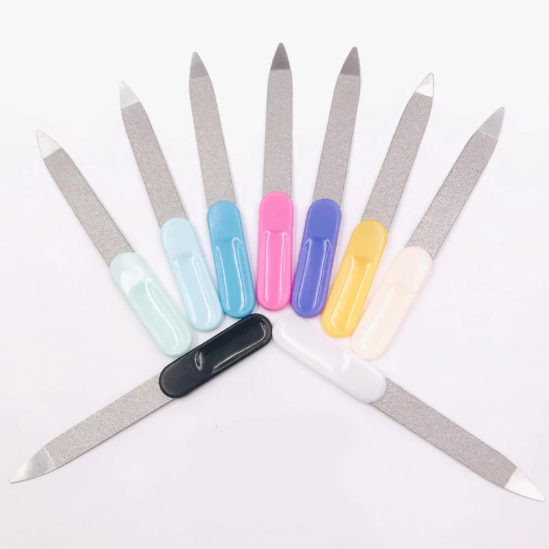 

10/20 Pcs/Lot High Quality Nail Art Buffer Files Stainless Steel Plastic Handle Manicure Nail File Tool To Professional/Personal