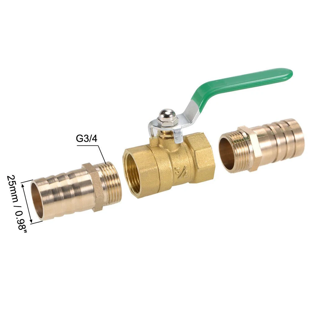 

Hose Clamps Ball Valve 25mm Hose Hooks New Brass Brass Tone/green/silver Tone 25mm Hose Hook Thread Sealing Tape
