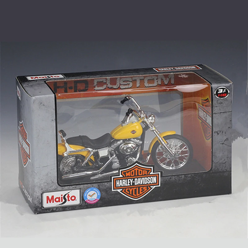 Maisto 1:18 Harley Davidson 2001 FXDWG Dyna Wide Glide Alloy Motorcycle Model Diecast Metal Racing Motorcycle Model Kid Toy Gift