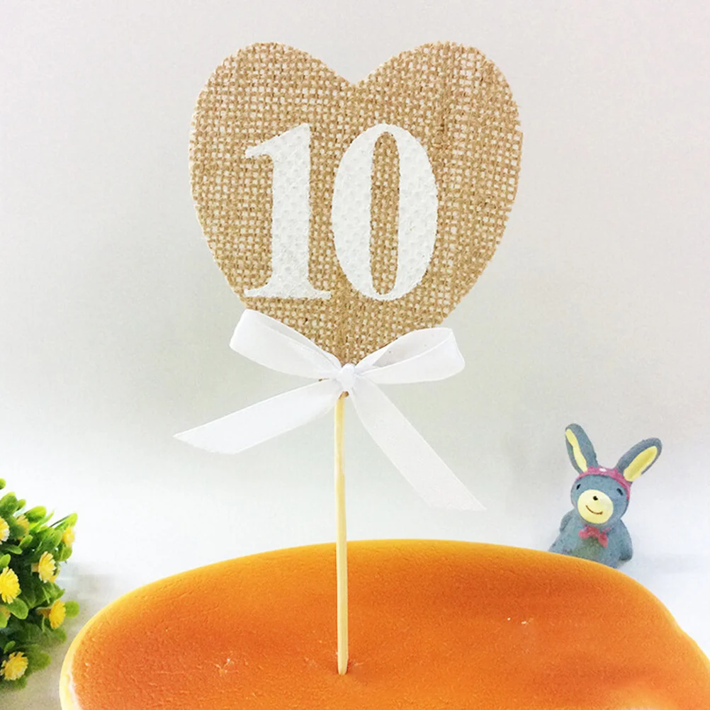 

20Pcs Seating Cards Burlap Heart Shape Wedding Table Number Cards Rustic Reception Decoration 8.5x9cm Wedding Supplies