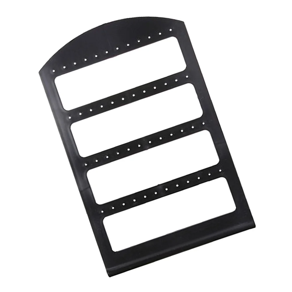 منظم أقراط أكريليك، حامل عرض 48 فتحة، حامل أقراط متدلي، صينية رف سوداء سهلة الوصول، عرض النقل #3