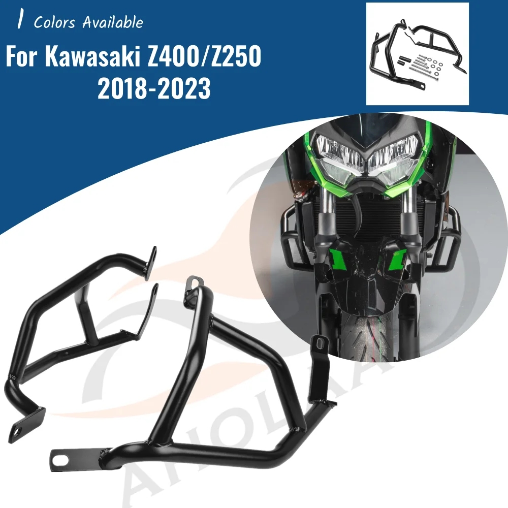 

For Kawasaki Z250 Z400 2018-2024 Motorcycle Bumper Engine Guard Crash Bar Z 250 400 Body Frame Slider Protector Fall Prevent